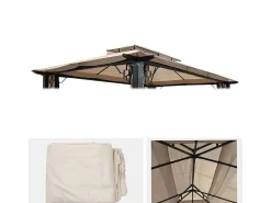 Vervangend Afdekdak Voor Pergola Nisa, Creme-Vente-unique
