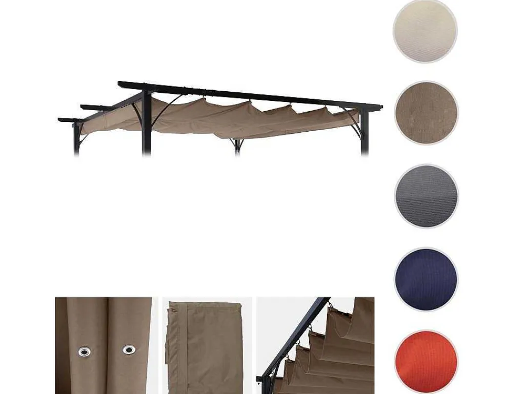 Vervangende Afdekking Voor Pergoladak Mcw-C42, Taupe-Bruin-Vente-unique Outlet