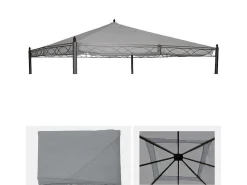 Vervangende Dakbedekking Voor Pergola Calpe Iii, Lichtgrijs-Vente-unique New