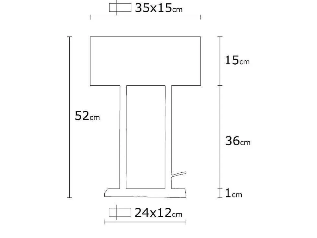 Vicenza Tafellamp, Chroom, Wit, 35 X 15 X 52 Cm,-EPIKASA Sale