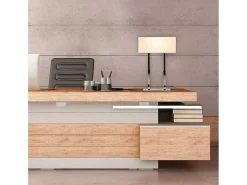 Vicenza Tafellamp, Chroom, Wit, 35 X 15 X 52 Cm,-EPIKASA Sale