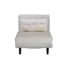 Vicky Slaapbank ,Fauteuil Velours Beige.-Vente-unique Hot