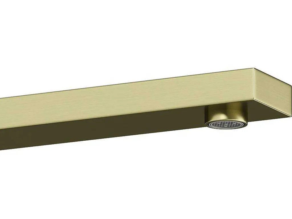 Vierkante Hoge Mechanische Mengkraan - H29,5 Cm - Goud Met Satijnglans - Vipava-Shower & Design Clearance