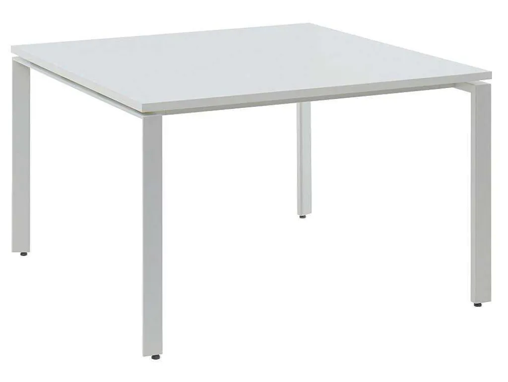 Vierkante Vergadertafel - 4 Personen - Wit - L120 Cm - Downtown-Workēa Sale