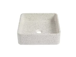 Vierkante Wastafel Om Te Plaatsen Van Terrazzo - L39 X B39 Cm - Stochi-Shower & Design