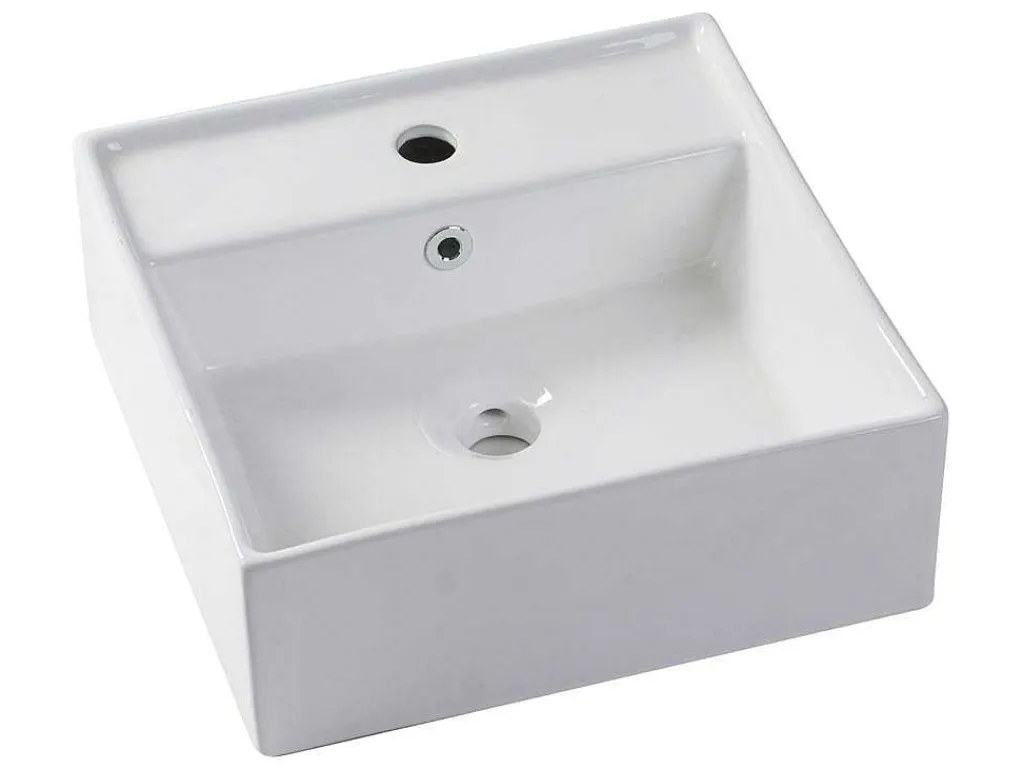 Vierkante Witte Keramische Wastafel - Verini-Shower & Design Clearance