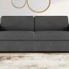 Vierzits Express Bedbank Van Stof Calife - Grijs - Slaap Afmeting 160 Cm - Matras 22 Cm-Vente-unique Outlet