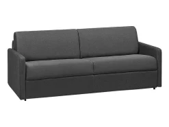 Vierzits Express Bedbank Van Stof Calife - Grijs - Slaap Afmeting 160 Cm - Matras 22 Cm-Vente-unique Outlet