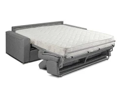 Vierzits Express Bedbank Vizir Van Stof - Grijs - Slaapafmeting 160 Cm - Matras 18 Cm-Vente-unique Hot