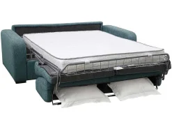 Vierzits Express Slaapbank - Stof - Blauw - Matras 14 Cm - Bevis-Vente-unique New