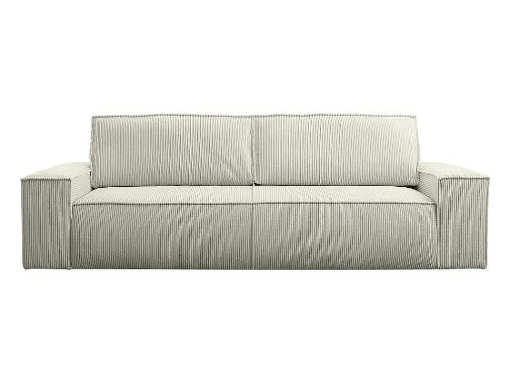 Vierzits Slaapbank Amelia Van Pascal Morabito - Ribfluweel - Beige-Vente-unique Sale