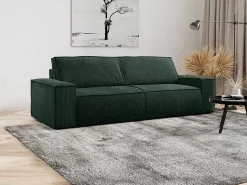 Vierzits Slaapbank Amelia Van Pascal Morabito - Ribfluweel - Spargroen-Vente-unique Sale