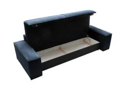 Vierzits Slaapbank Amelia Van Pascal Morabito - Ribfluweel - Blauw-Vente-unique Outlet