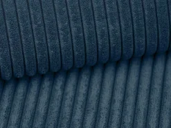 Vierzits Slaapbank Amelia Van Pascal Morabito - Ribfluweel - Blauw-Vente-unique Outlet