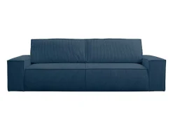 Vierzits Slaapbank Amelia Van Pascal Morabito - Ribfluweel - Blauw-Vente-unique Outlet