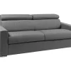 Vierzits Slaapbank Van Stof Vizir - Grijs - Slaapafm. 160 Cm - Matras 22 Cm Van Met Vormgeheugen-Vente-unique Best
