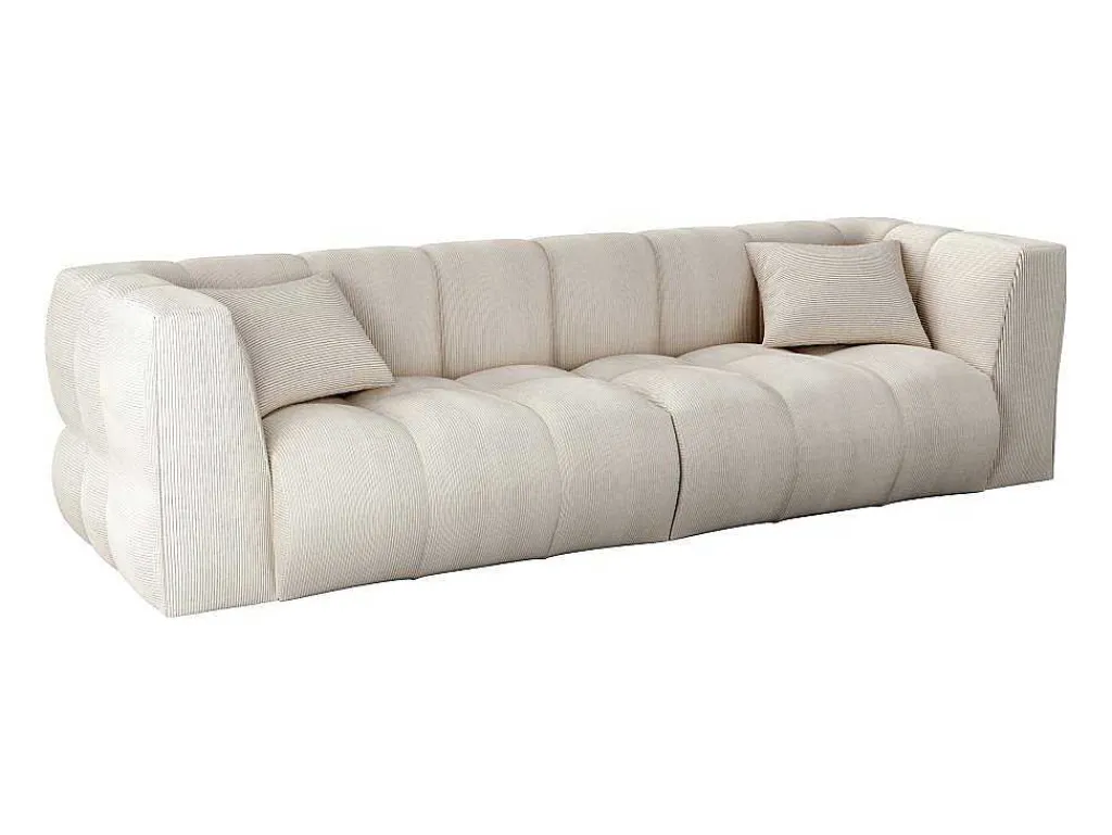 Vierzitsbank Van Beige Ribfluweel Naemia Van Maison Cephy-Maison Céphy Outlet