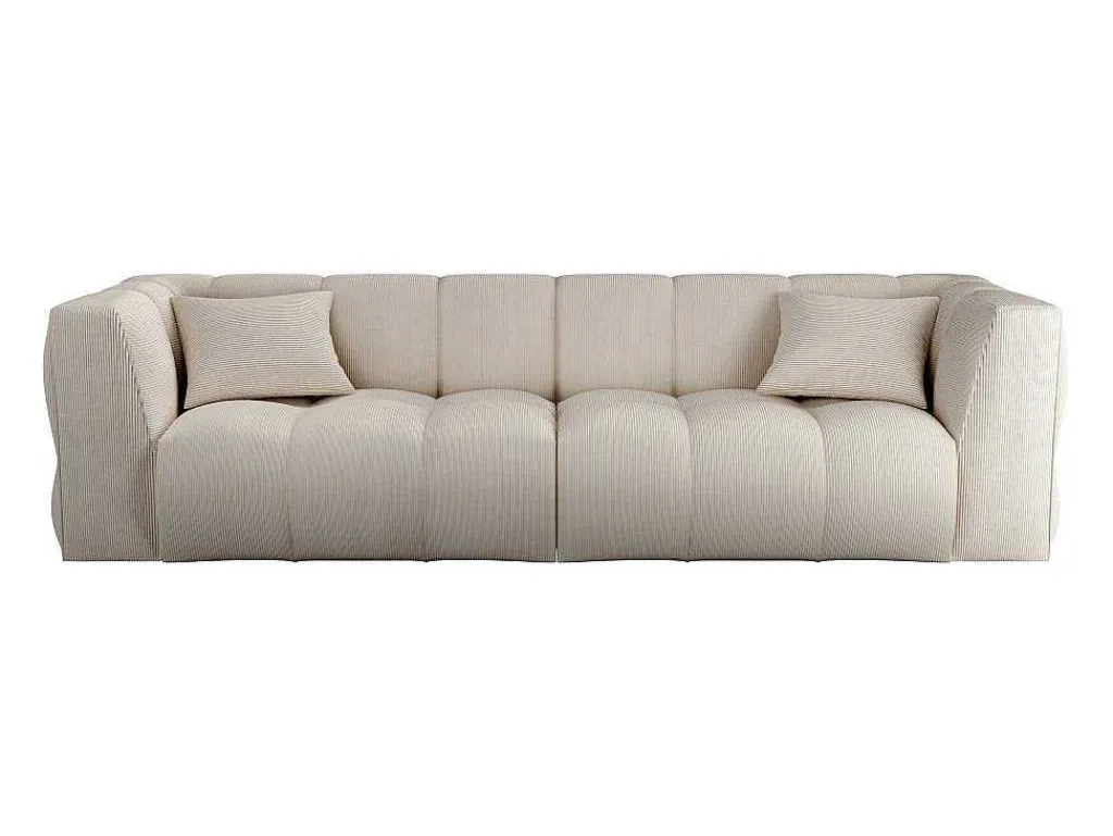 Vierzitsbank Van Beige Ribfluweel Naemia Van Maison Cephy-Maison Céphy Outlet