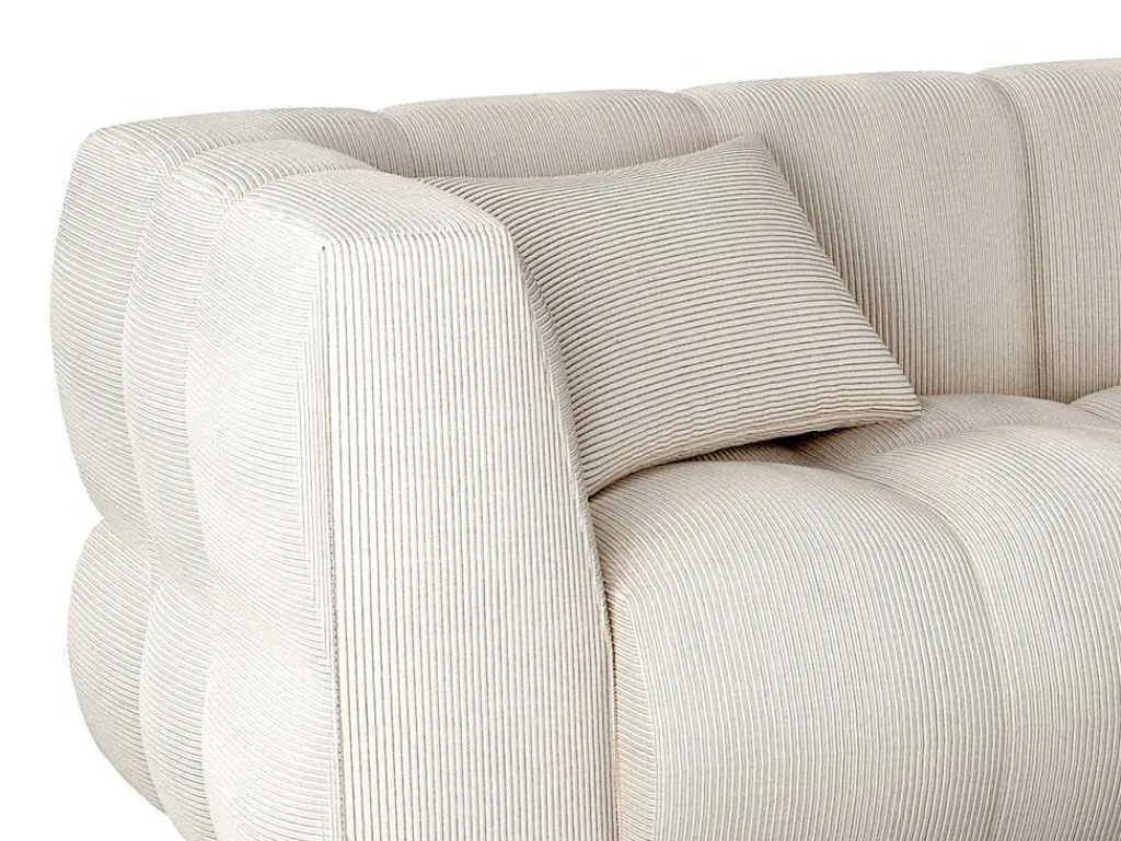 Vierzitsbank Van Beige Ribfluweel Naemia Van Maison Cephy-Maison Céphy Outlet
