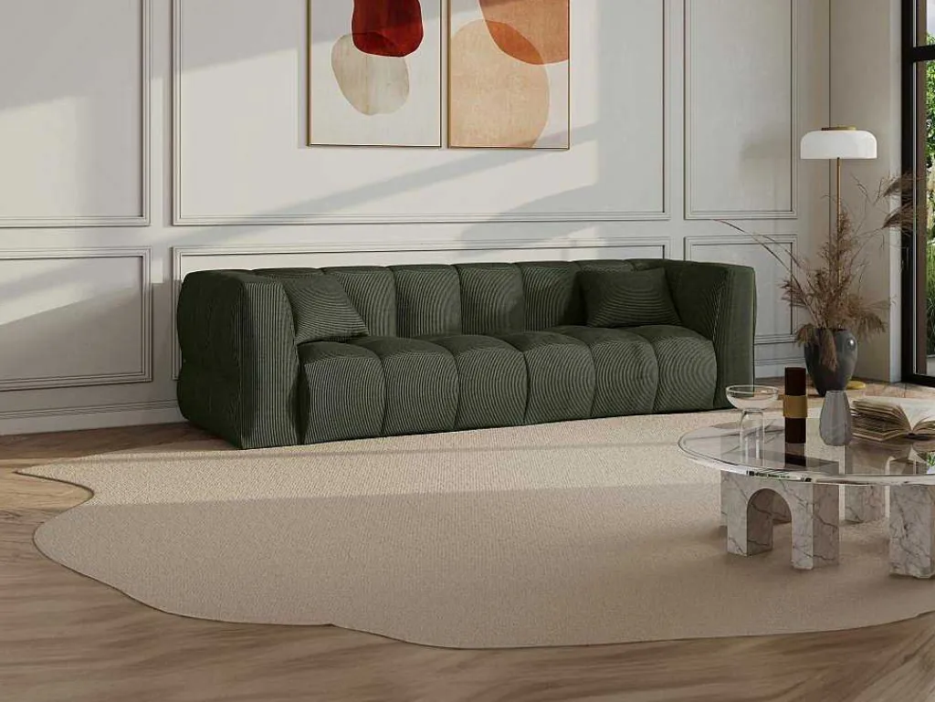 Vierzitsbank Van Groen Ribfluweel Naemia Van Maison Cephy-Maison Céphy Outlet