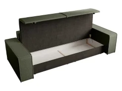 Vierzitsslaapbank Van Groen Velours Met Textuur Amelia-Vente-unique Discount