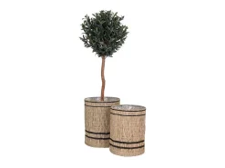 Vinh Planten Schuilplaatsen Set Van 2 Stuks. Buitenshuis Naturel.-Vente-unique