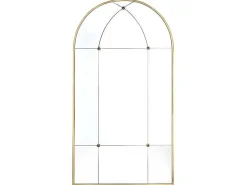 Vintage-Spiegel Van Metaal Palmyre - B80 X H150 Cm - Verouderd Goudkleurig-OZAIA New