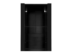 Vitrine L 166Cm Met Led - 3 Glazen Planken - Zwart-ModernLuxe Clearance