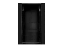 Vitrine L 166Cm Met Led - 3 Glazen Planken - Zwart-ModernLuxe Clearance