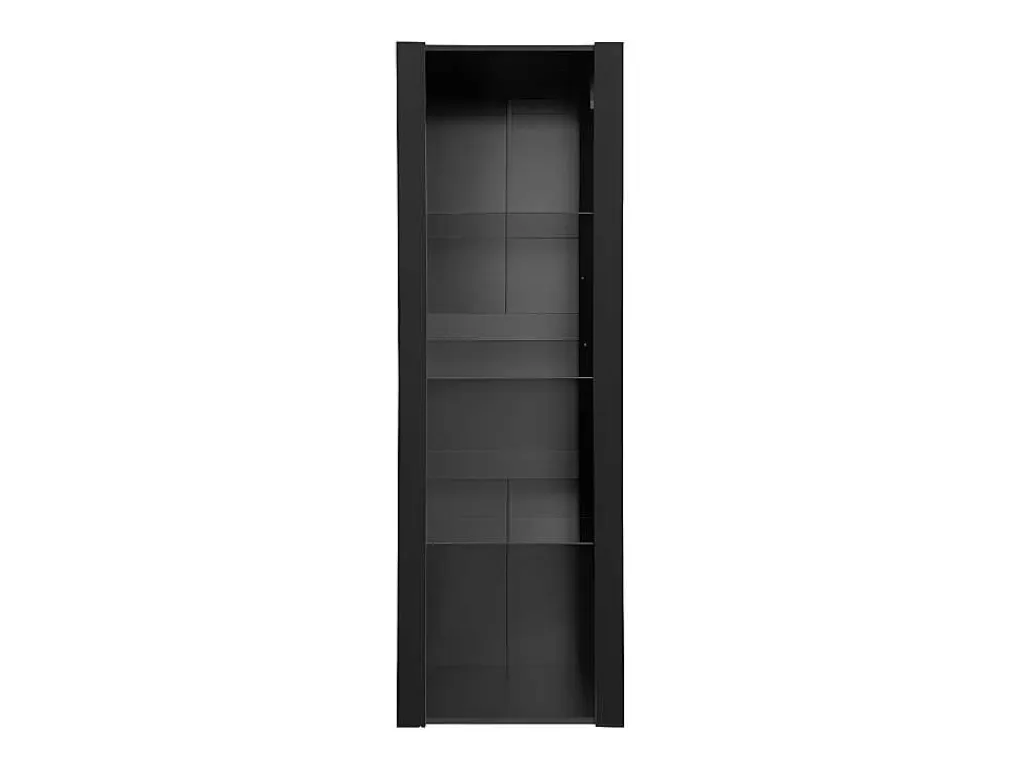 Vitrine L 166Cm Met Led - 3 Glazen Planken - Zwart-ModernLuxe Clearance