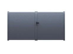 Vleugelpoort - Vol Aluminium - L350 X H160 Cm - Antraciet - Zerano-EXPERTLAND Sale