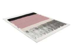 Vloerkleed 160 X 230 Cm - Roze, Grijs En Wit - Camden-OZAIA New