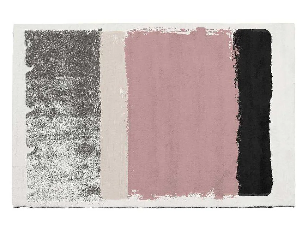 Vloerkleed 160 X 230 Cm - Roze, Grijs En Wit - Camden-OZAIA New