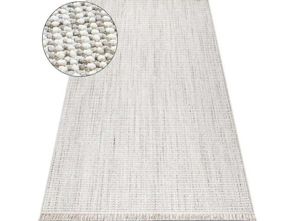 Vloerkleed Nano Eo78C Melange, Lus, Platgeweven Grijs / Wit 140X190 Cm-RugsX