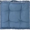 Vloerkussen Van Katoen - 45 X 45 Cm - Blauw - Honduras-OZAIA Best