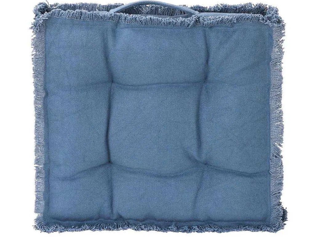 Vloerkussen Van Katoen - 45 X 45 Cm - Blauw - Honduras-OZAIA Best