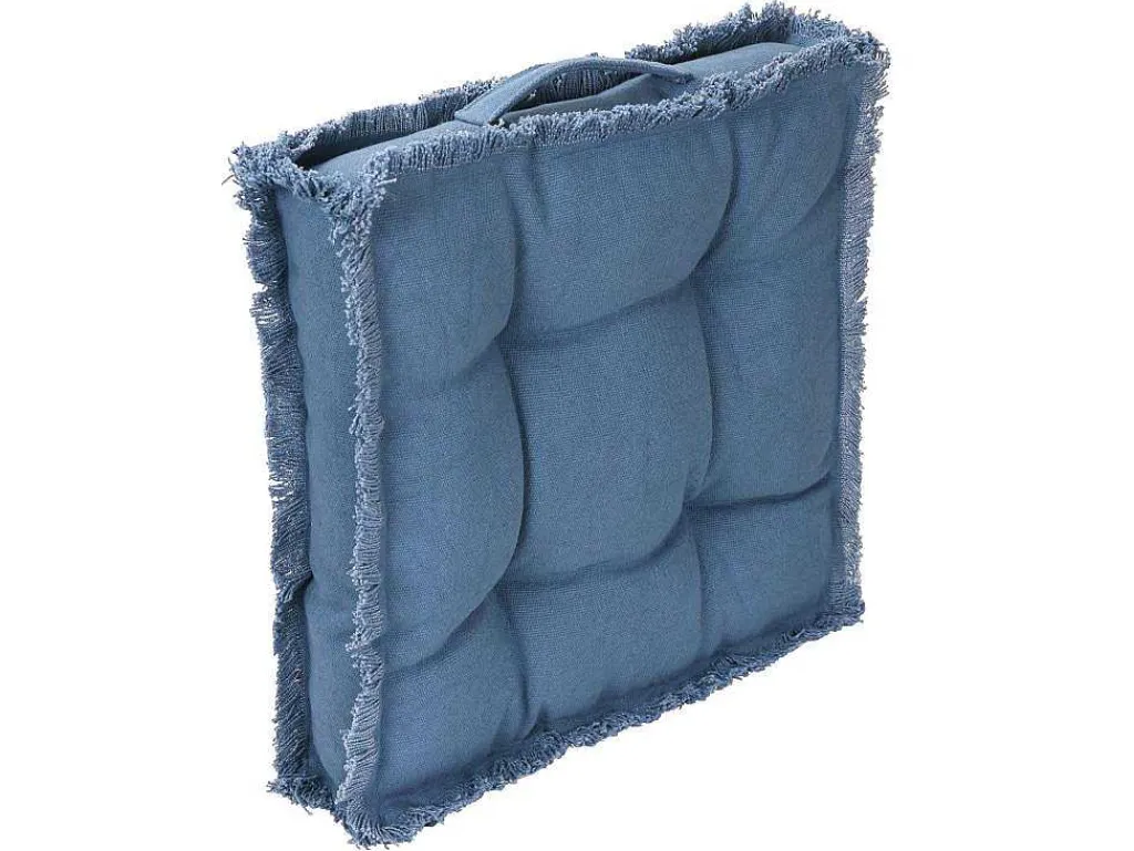Vloerkussen Van Katoen - 45 X 45 Cm - Blauw - Honduras-OZAIA Best