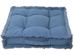 Vloerkussen Van Katoen - 45 X 45 Cm - Blauw - Honduras-OZAIA Best