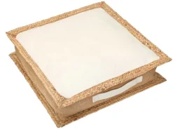 Vloerkussen Van Katoen En Jute - 45 X 45 Cm - Wit En Naturel - Peruvia-OZAIA Hot