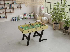 Voetbaltafel Van Naturel Houtkleurig Mdf - Opklapbaar - L121 X B61 X H79 Cm - Horton-Vente-unique Best