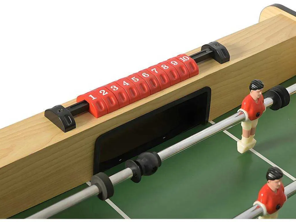 Voetbaltafel Van Naturel Houtkleurig Mdf - Opklapbaar - L121 X B61 X H79 Cm - Horton-Vente-unique Best