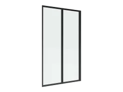 Vouwbaar Badscherm In Metaal Matzwart Industriele Stijl 80 X 140 Cm District-Shower & Design Hot