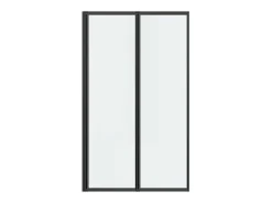Vouwbaar Badscherm In Metaal Matzwart Industriele Stijl 80 X 140 Cm District-Shower & Design Hot