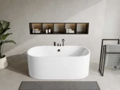 Vrijstaand Bad Met Kraan Stepona - 195 L - 150 X 75 X 58 Cm - Wit-Shower & Design Hot