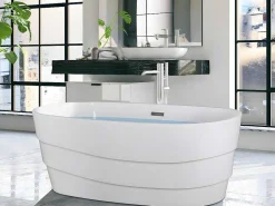 Vrijstaand Designbad - 200 L - 150 X 72 X 58 Cm - Wit - Dominika-Shower & Design Online