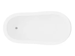 Vrijstaand Retrobad Met Gouden Leeuwenpoten - 200 L - 145 X 74 X 77 Cm - Wit - Nisos Ii-Shower & Design New