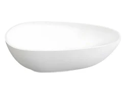 Vrijstaande Assymetrische Badkuip In Solid Surface - 268L - 172 X 83 X 53 Cm - Wit - Fenice-Shower & Design Clearance