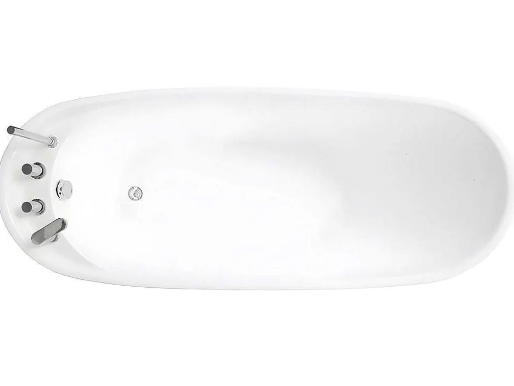 Vrijstaande Badkuip Natalia - Eenpersoons - 170X75X73Cm - 282L - Wit-Shower & Design Online