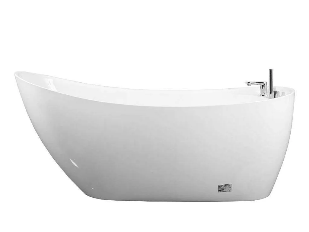 Vrijstaande Badkuip Natalia - Eenpersoons - 170X75X73Cm - 282L - Wit-Shower & Design Online