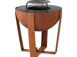 Vuurkorf, Barbecue En Plancha 3 In 1 Van Staal Corten L70 X H80 X D70 Cm - Grezio-Vente-unique Best